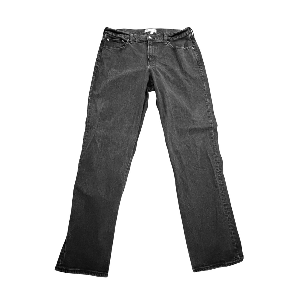 Abercrombie & Fitch Curve Love 90s Straight Jeans Black 32/14L Mid Rise